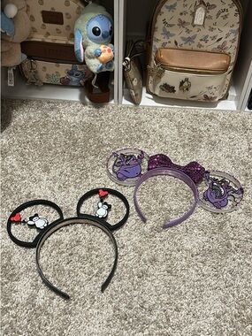 Pair of Character Ear Headbands - Black & Purple